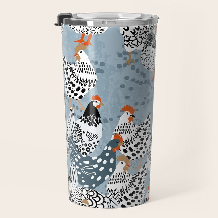 Favorite chickens blue Travel Mug Gallery Image 3