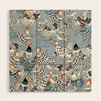 Favorite chickens blue Wood Wall Art Gallery Image 1