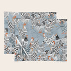 Favorite chickens blue Placemat Gallery Image 1