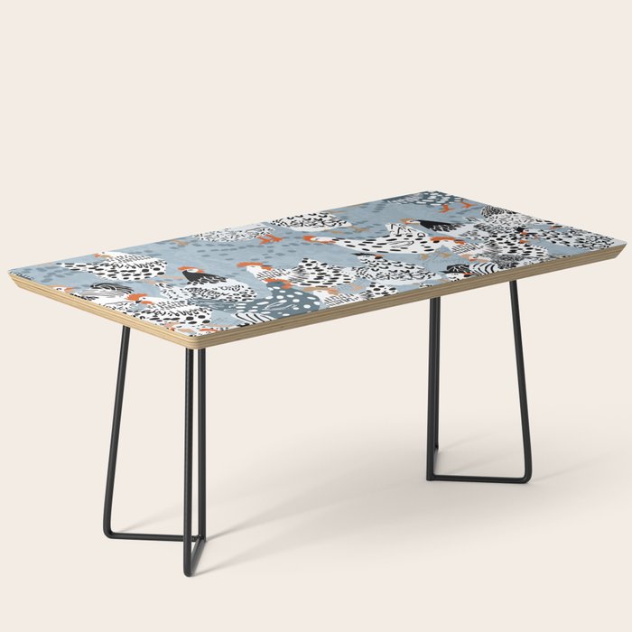 Favorite chickens blue Coffee Table Gallery Image 1