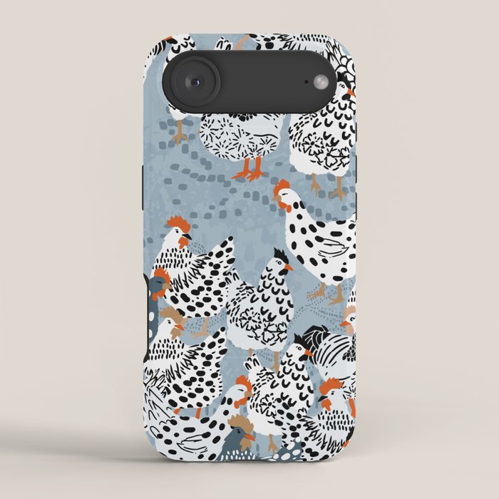 Favorite chickens blue iPhone Case Gallery Image 2