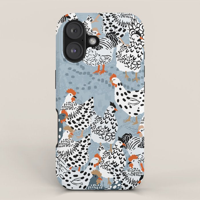 Favorite chickens blue iPhone Case Gallery Image 1