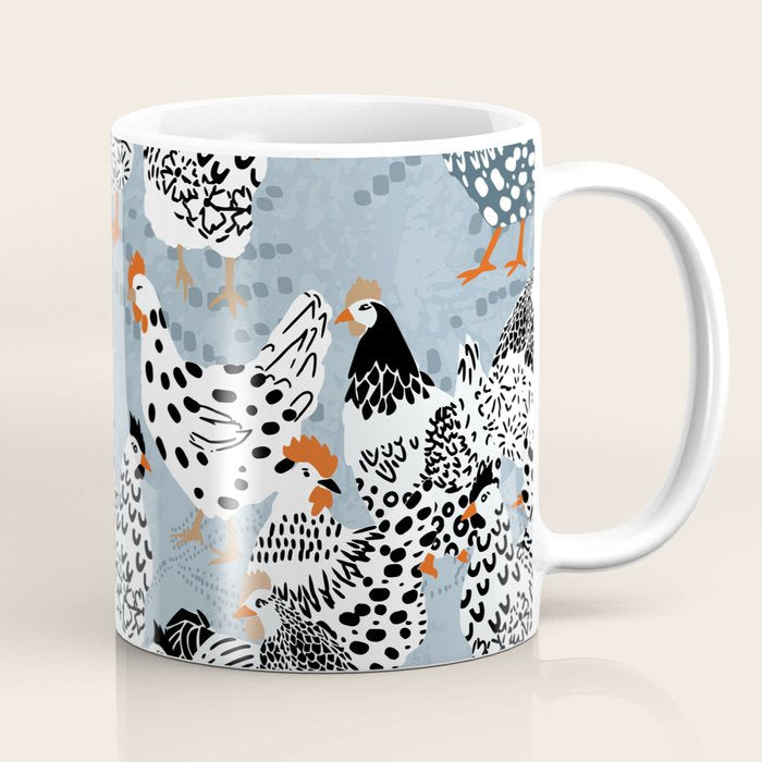 Favorite chickens blue Coffee Mug Gallery Image 1