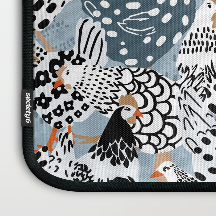 Favorite chickens blue Laptop Sleeve Gallery Image 3