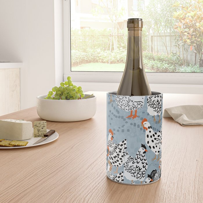 Favorite chickens blue Wine Chiller Gallery Image 4