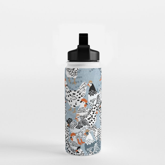 Favorite chickens blue Water Bottle Gallery Image 2