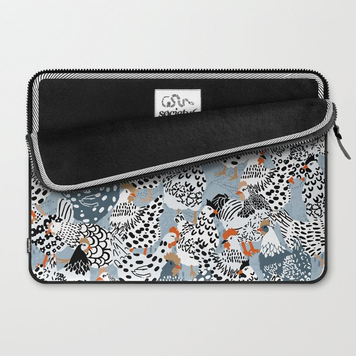 Favorite chickens blue Laptop Sleeve Gallery Image 2