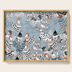 Favorite chickens blue Serving Tray Gallery Image 1