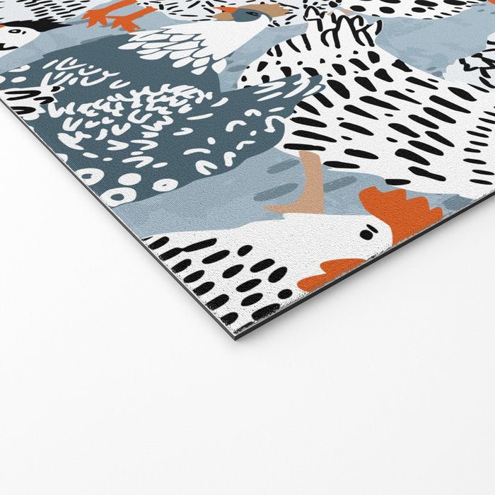 Favorite chickens blue Welcome Mat Gallery Image 2