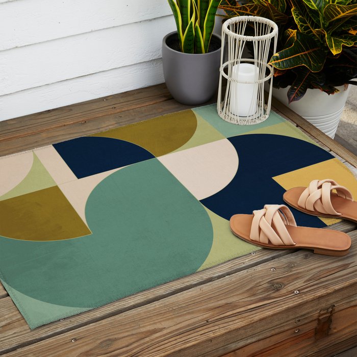 Geometric Shapes 249 Outdoor Rug Gallery Image 2