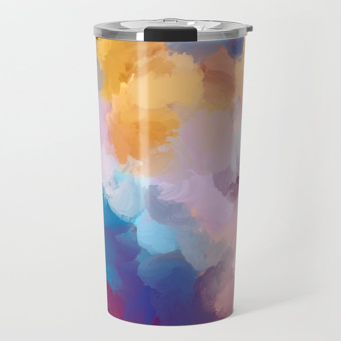 New Beginnings In Full Color | Abstract Texture Color Design Travel Mug Gallery Image 1