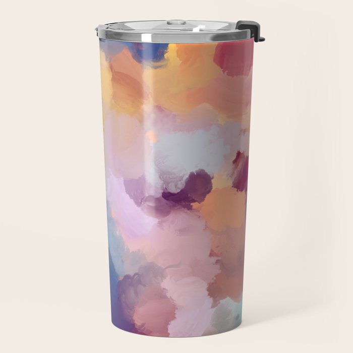 New Beginnings In Full Color | Abstract Texture Color Design Travel Mug Gallery Image 2