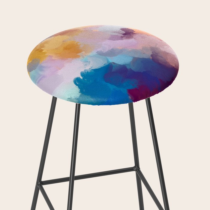 New Beginnings In Full Color | Abstract Texture Color Design Stool Gallery Image 2