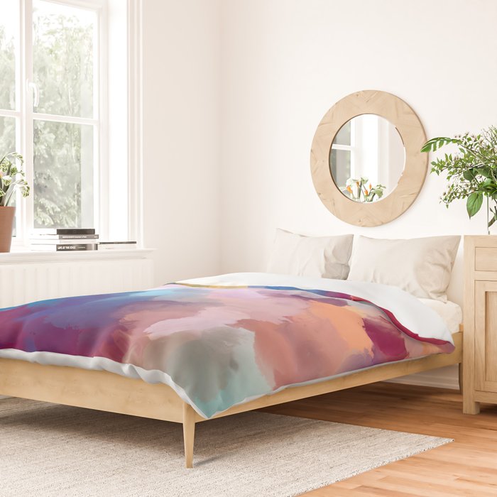 New Beginnings In Full Color | Abstract Texture Color Design Duvet Cover Gallery Image 2