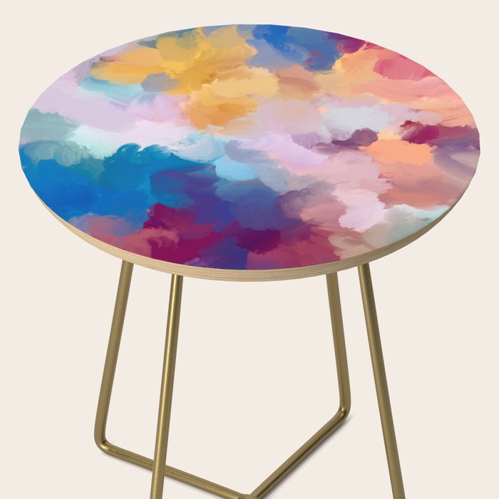 New Beginnings In Full Color | Abstract Texture Color Design Side Table Gallery Image 2