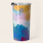 New Beginnings In Full Color | Abstract Texture Color Design Travel Mug Gallery Image 3