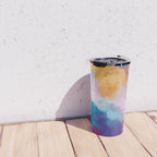 New Beginnings In Full Color | Abstract Texture Color Design Travel Mug Gallery Image 4