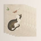 Minhwa: cat & butterflies (Korean traditional/folk art) Wrapping Paper Gallery Image 3