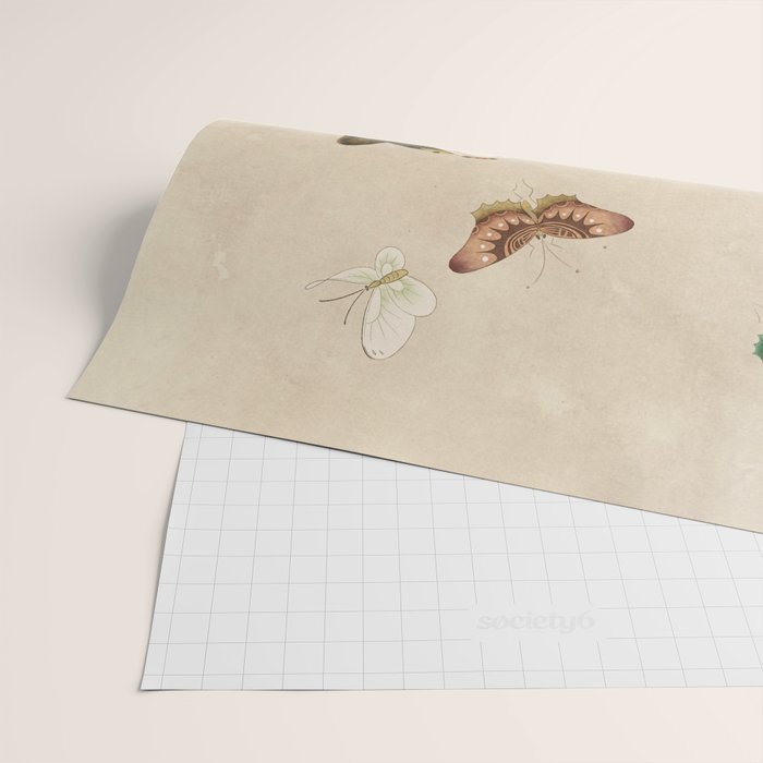 Minhwa: cat & butterflies (Korean traditional/folk art) Wrapping Paper Gallery Image 2