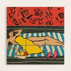 RESTING WOMAN Wood Wall Art Gallery Image 1