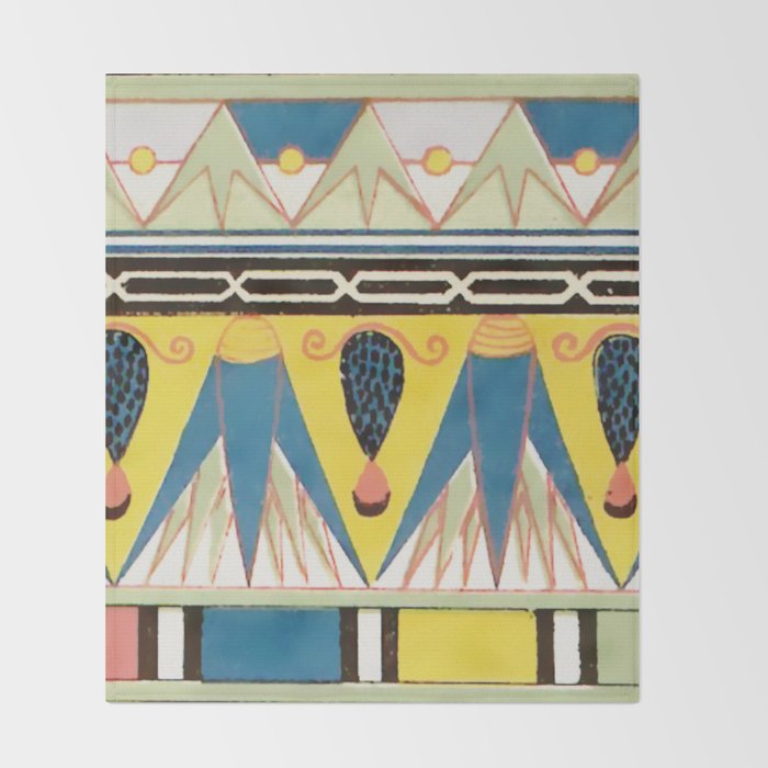 Ancient Egyptian Ornament Throw Blanket Gallery Image 2