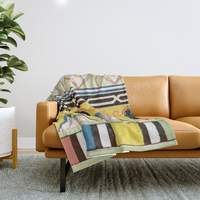Ancient Egyptian Ornament Throw Blanket Gallery Image 1