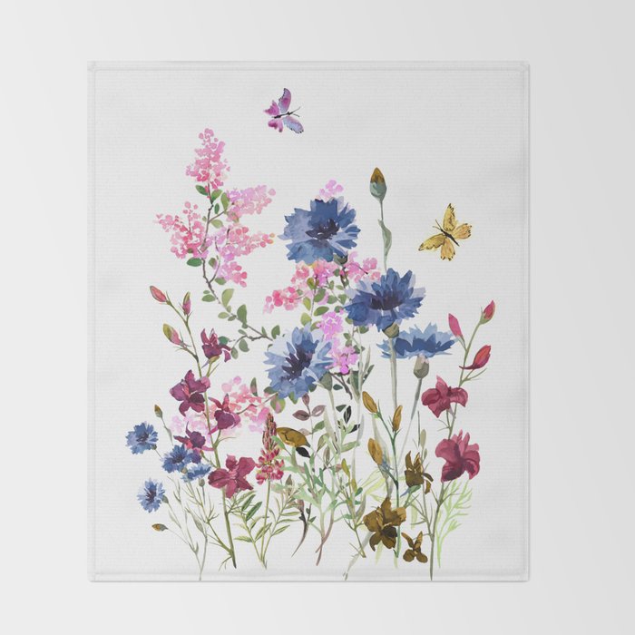 Wildflowers IV Throw Blanket Gallery Image 2