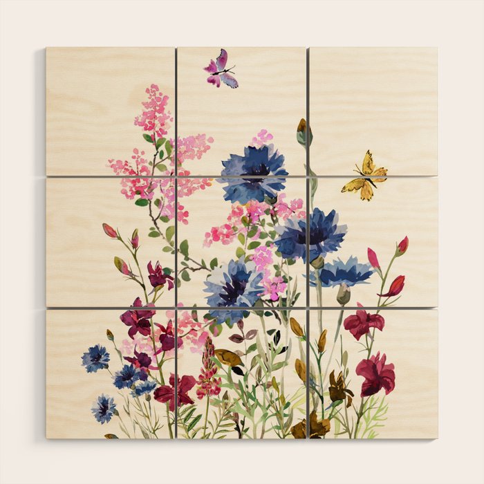 Wildflowers IV Wood Wall Art Gallery Image 1