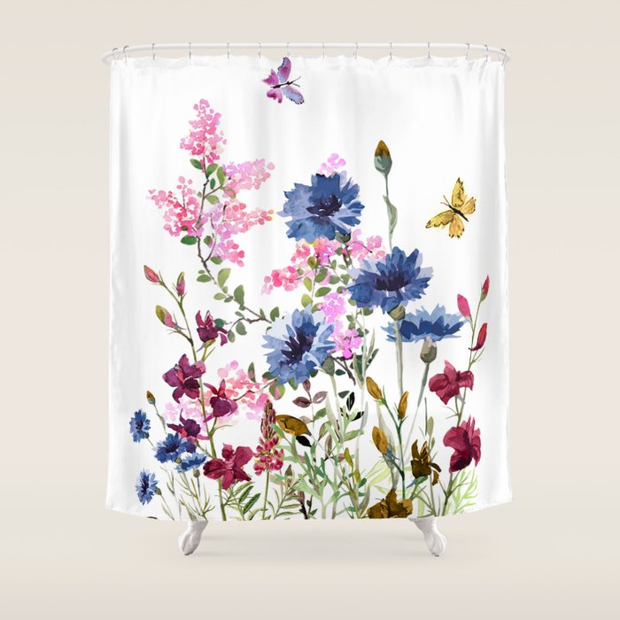 Wildflowers IV Shower Curtain Gallery Image 1