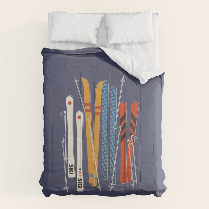 Retro Colorful Skis Comforter Gallery Image 6