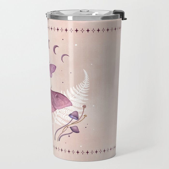 Luna and Emerald - Vintage Pink Travel Mug Gallery Image 2