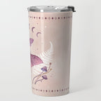 Luna and Emerald - Vintage Pink Travel Mug Gallery Image 2