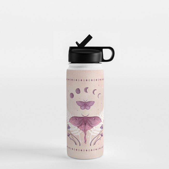 Luna and Emerald - Vintage Pink Water Bottle Gallery Image 1