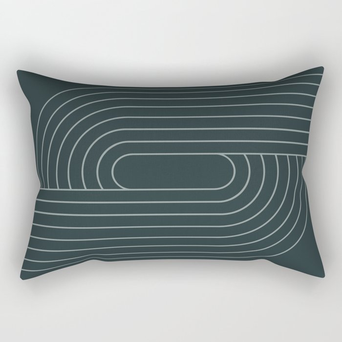 Oval Lines Abstract XXXIX Rectangular Pillow Gallery Image 2