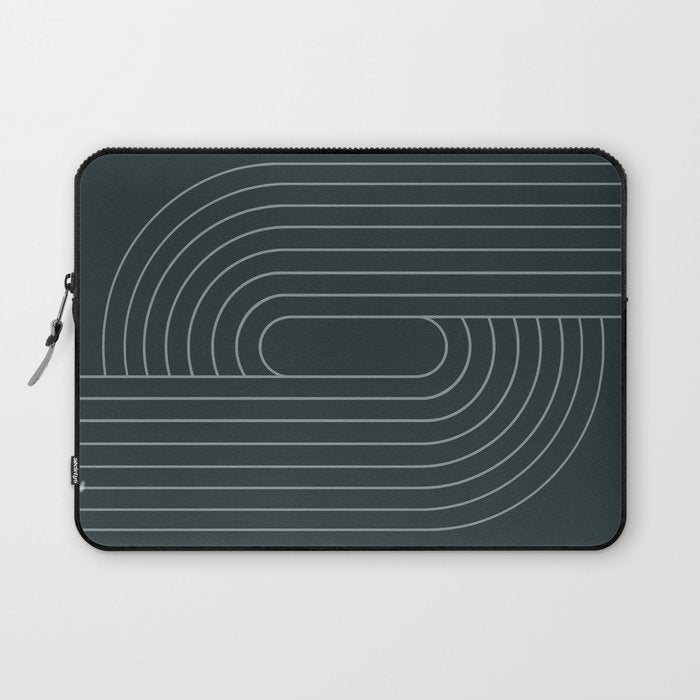 Oval Lines Abstract XXXIX Laptop Sleeve Gallery Image 1