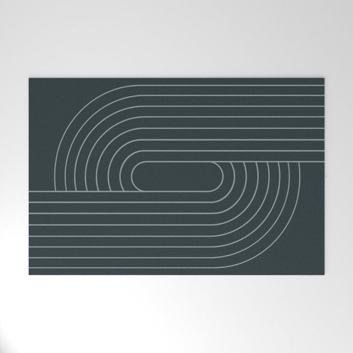 Oval Lines Abstract XXXIX Welcome Mat Gallery Image 1