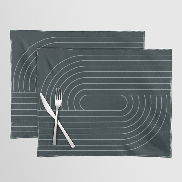 Oval Lines Abstract XXXIX Placemat Gallery Image 1