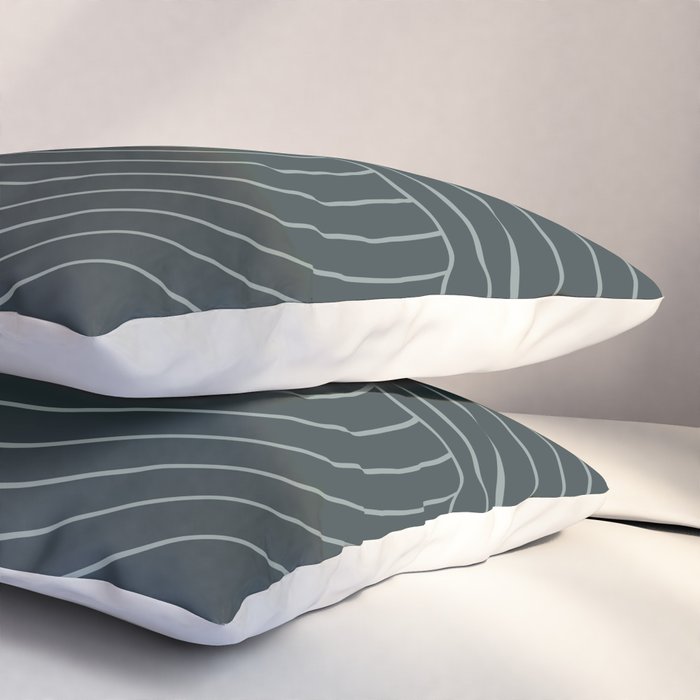 Oval Lines Abstract XXXIX Pillow Sham Gallery Image 3