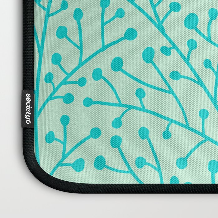 Berry Branches - Mint & Turquoise Palette Laptop Sleeve Gallery Image 3