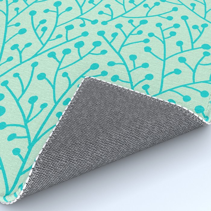 Berry Branches - Mint & Turquoise Palette Rug Gallery Image 4