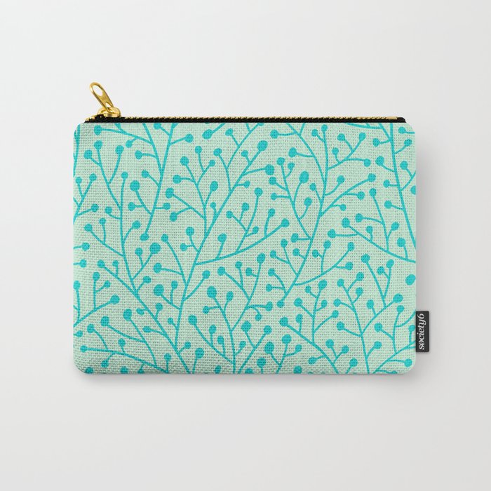 Berry Branches - Mint & Turquoise Palette Carry All Pouch Gallery Image 1