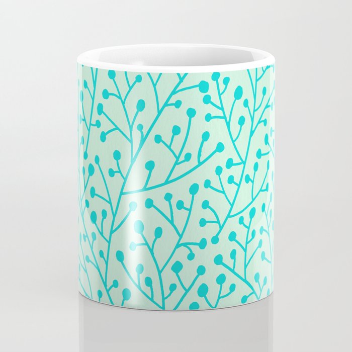Berry Branches - Mint & Turquoise Palette Coffee Mug Gallery Image 4