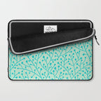 Berry Branches - Mint & Turquoise Palette Laptop Sleeve Gallery Image 2