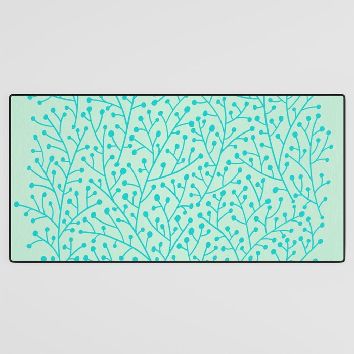 Berry Branches - Mint & Turquoise Palette Desk Mat Gallery Image 3