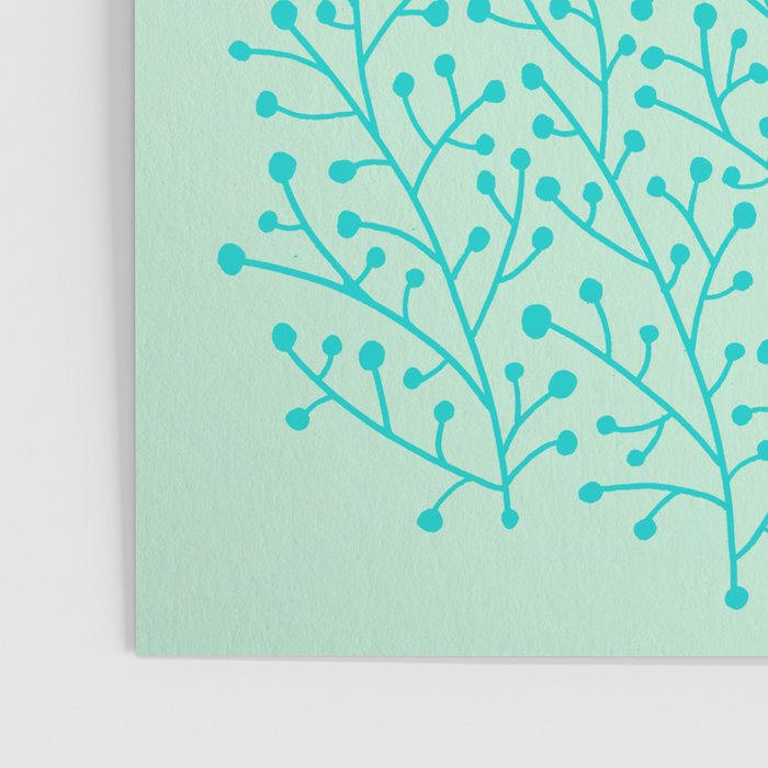 Berry Branches - Mint & Turquoise Palette Poster Gallery Image 3