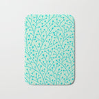 Berry Branches - Mint & Turquoise Palette Bath Mat Gallery Image 1