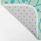 Berry Branches - Mint & Turquoise Palette Bath Mat Gallery Image 2