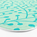 Berry Branches - Mint & Turquoise Palette Bath Mat Gallery Image 3