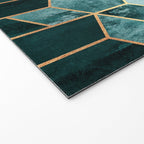 Teal Hexagons Welcome Mat Gallery Image 2