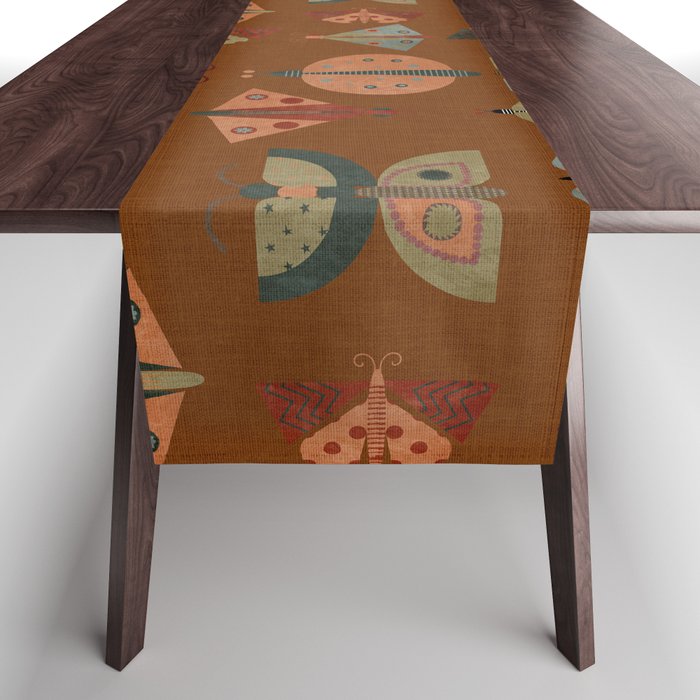 moths butterflies fall retro Table Runner Gallery Image 1